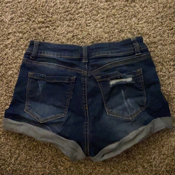 Dark Jean Shorts-XS - Picture 2 of 3